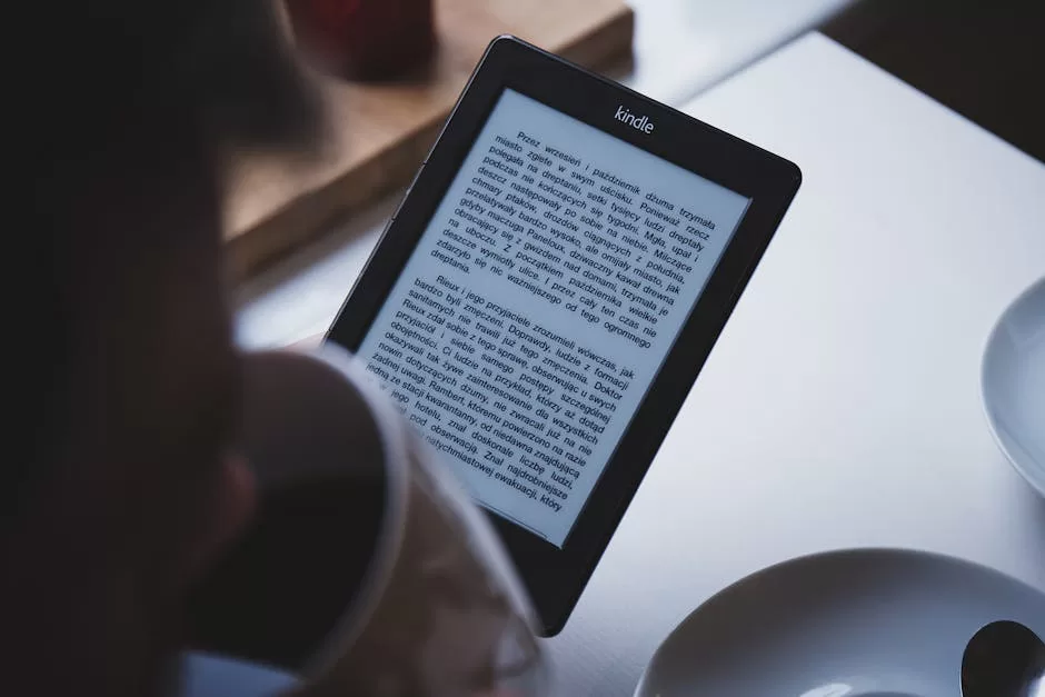 Person reading from a kindle unlimited.